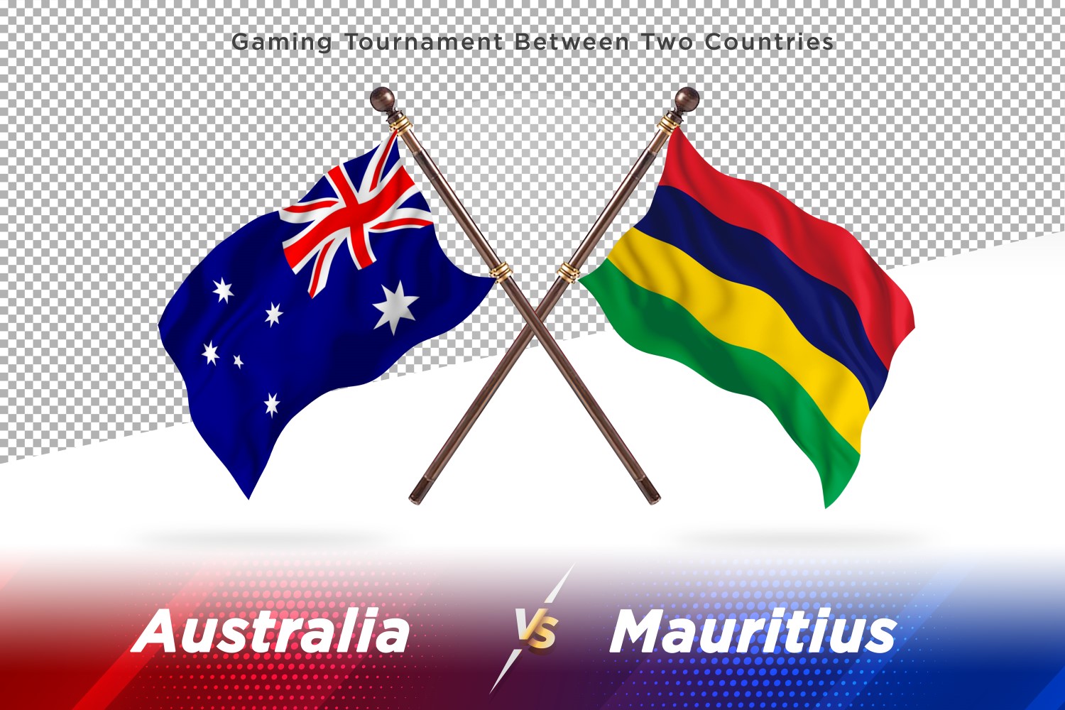 Australia versus Mauritius Two Flags