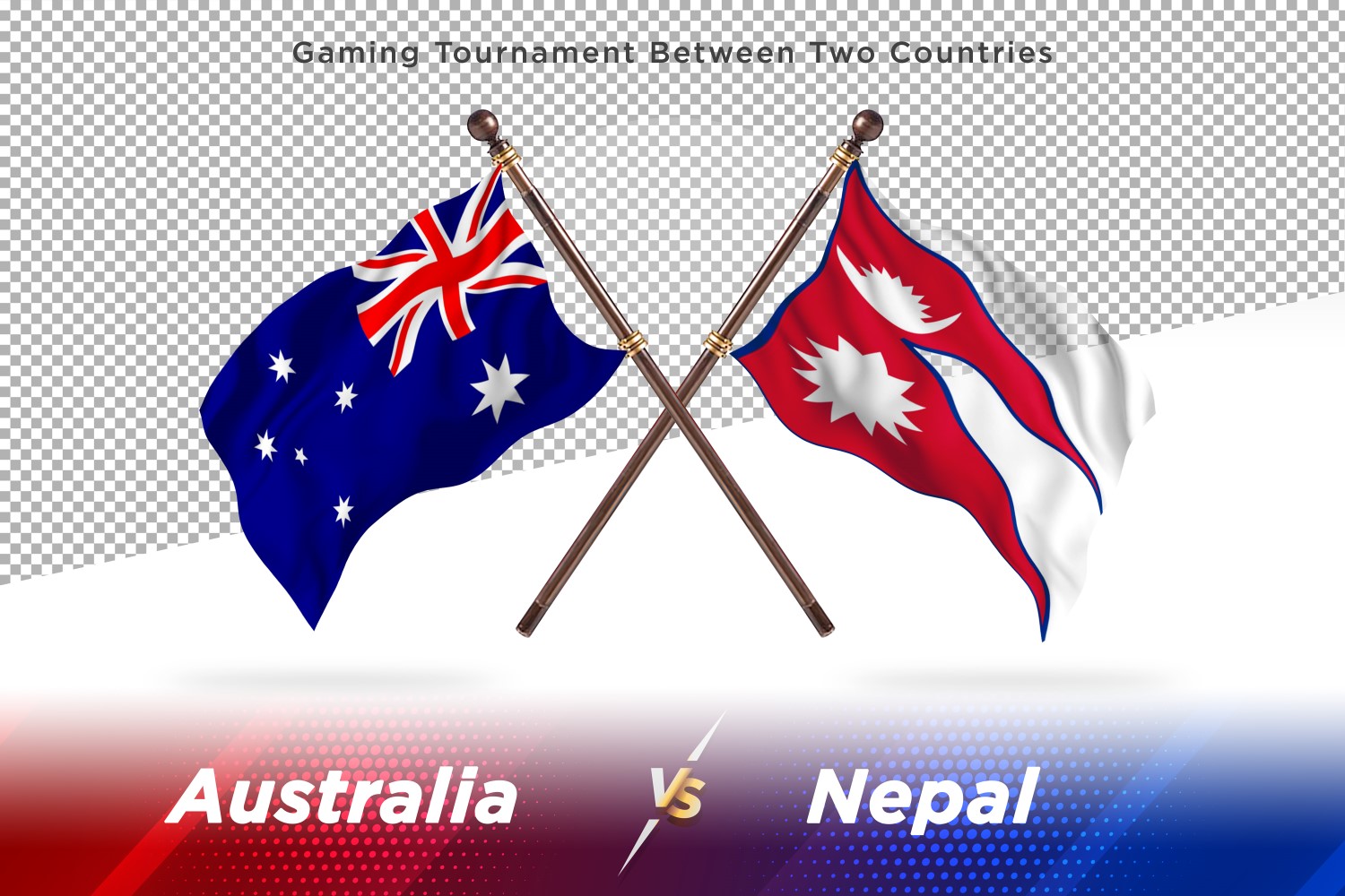 Australia versus Nepal Two Flags