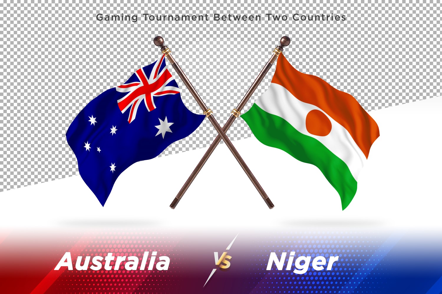 Australia versus Niger Two Flags