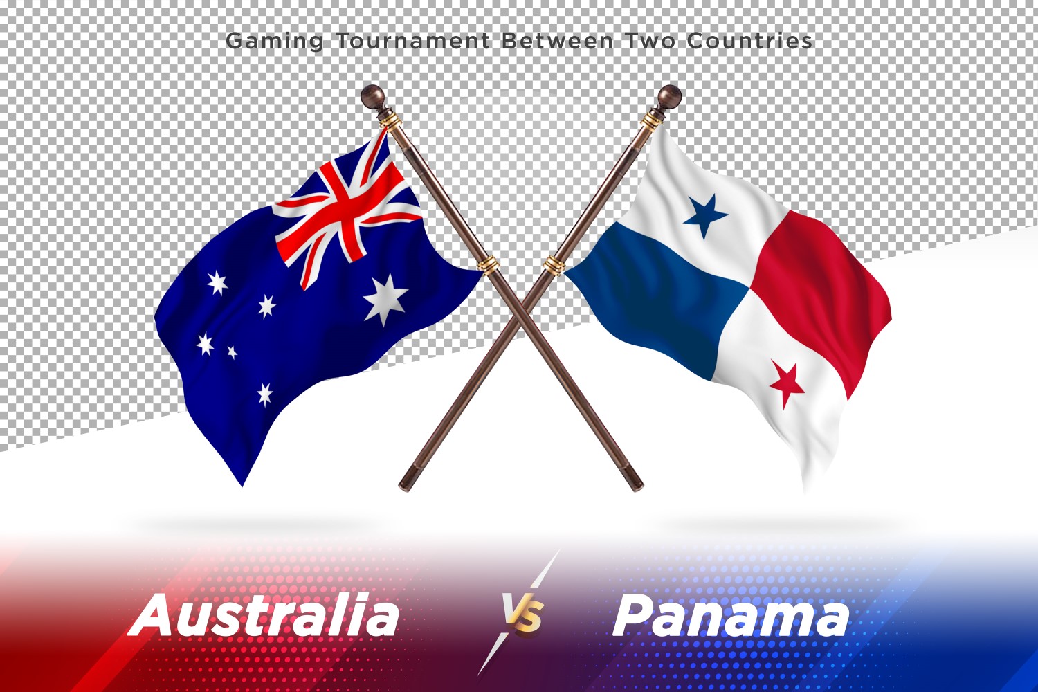 Australia versus panama Two Flags