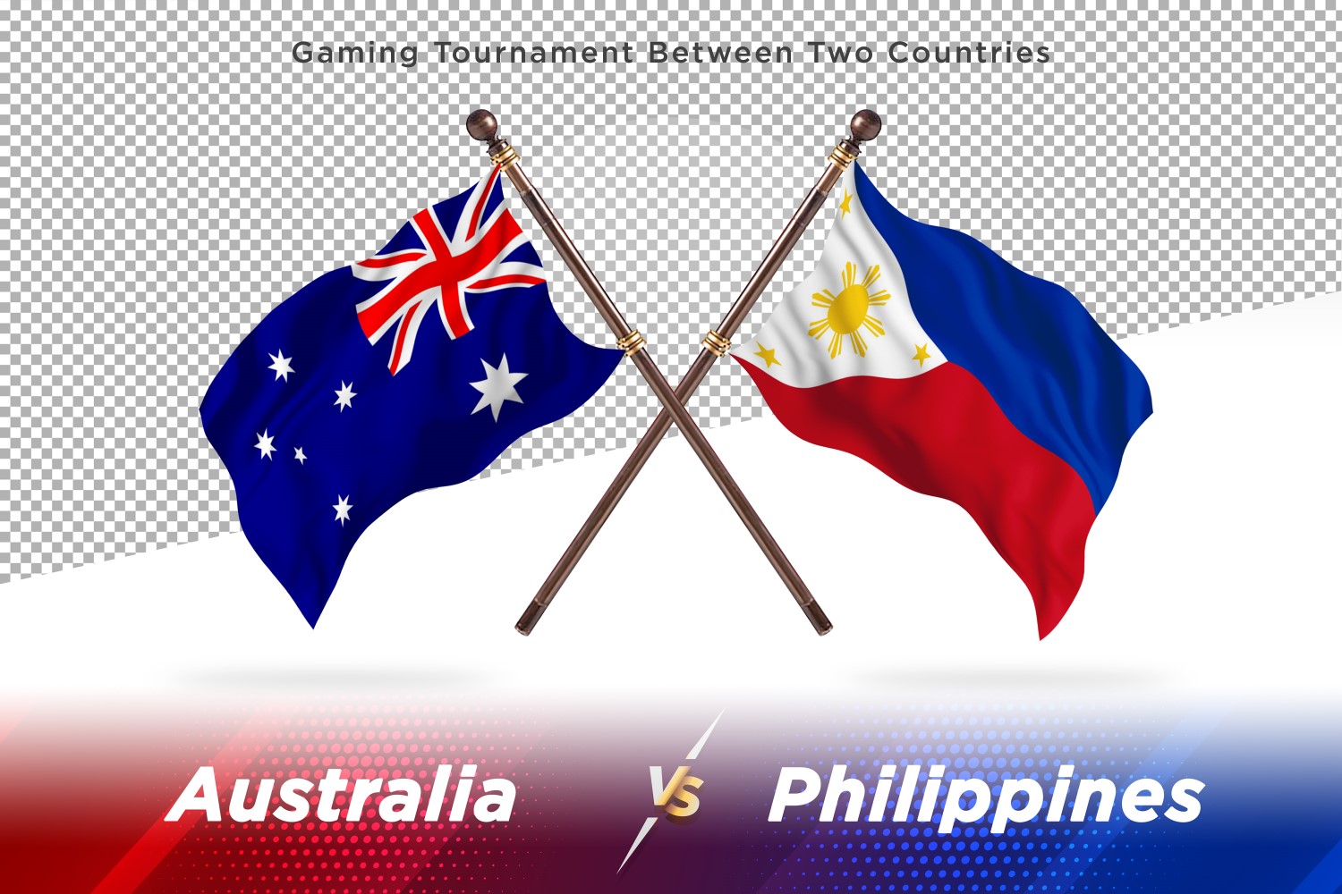 Australia versus Philippines  Two Flags