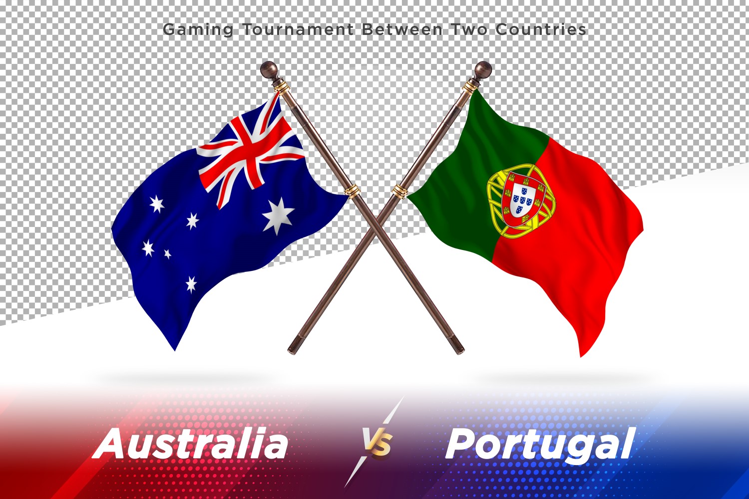 Australia versus Portugal Two Flags