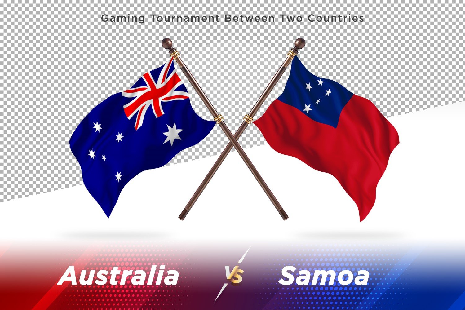 Australia versus Samoa Two Flags