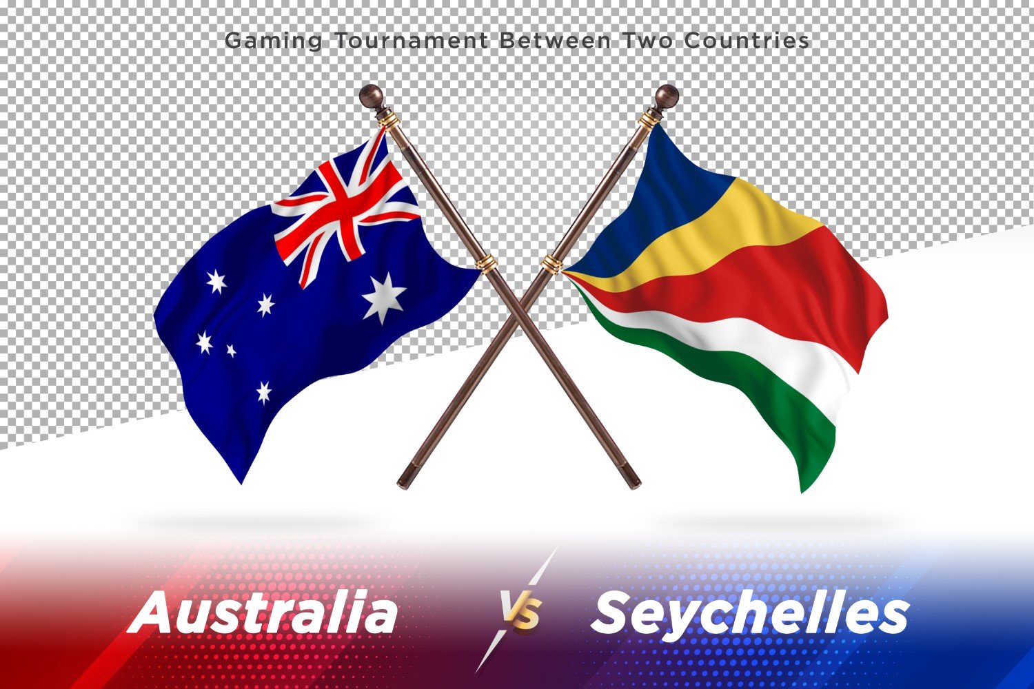 Australia versus Seychelles Two Flags