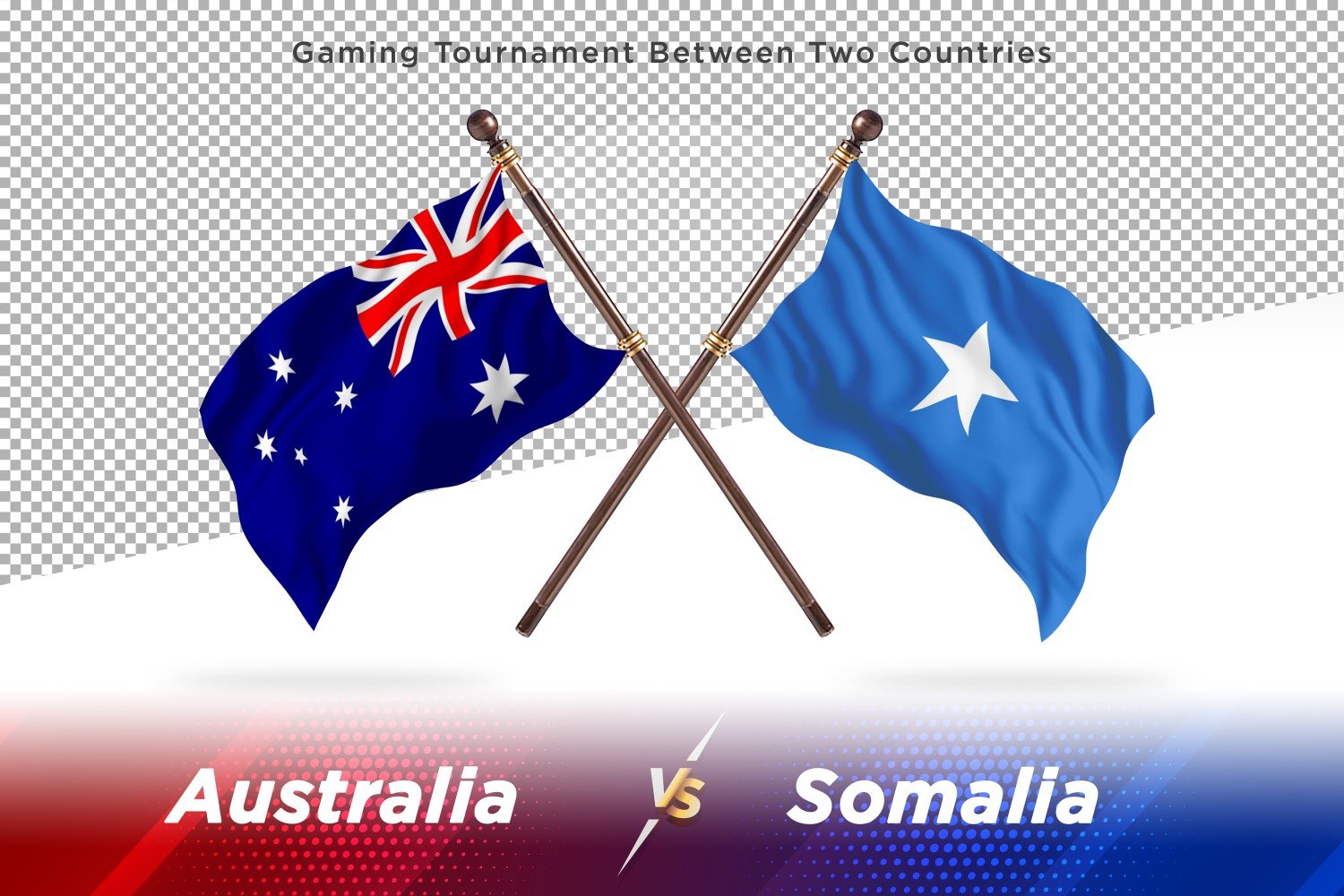 Australia versus Somalia Two Flags