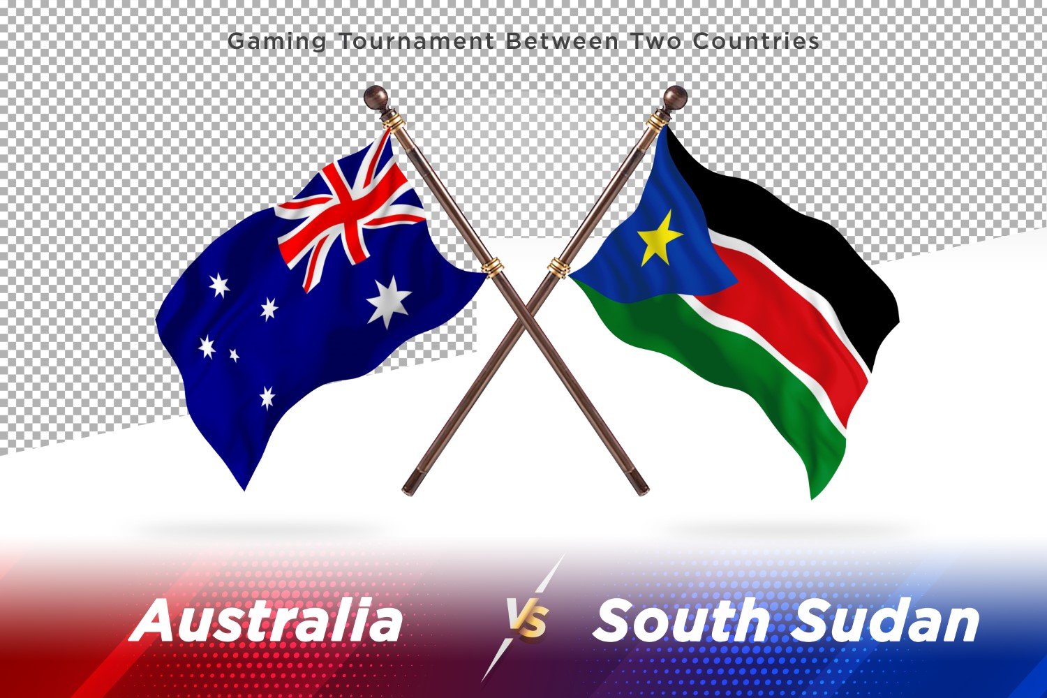 Australia versus south Sudan Two Flags