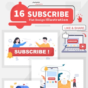 Channel Follow Illustrations Templates 197859