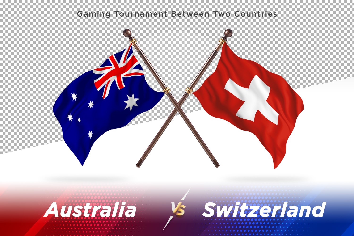 Australia versus Switzerland Two Flags