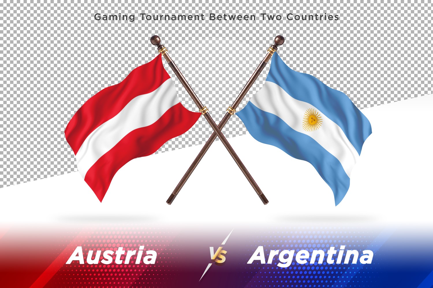 Austria versus Argentina Two Flags