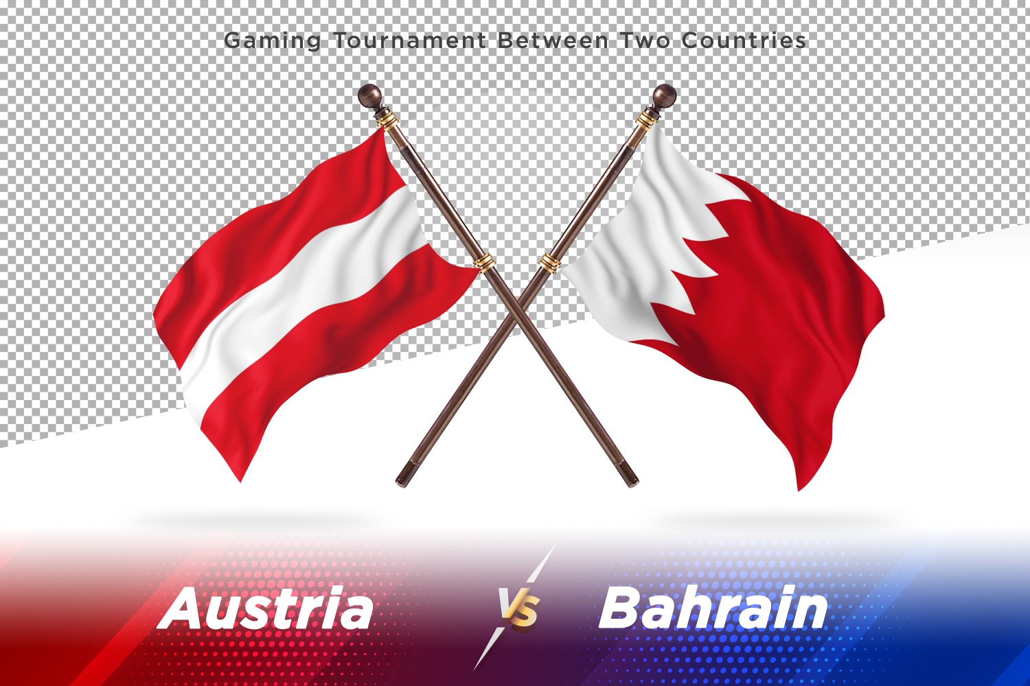 Austria versus Bahrain Two Flags