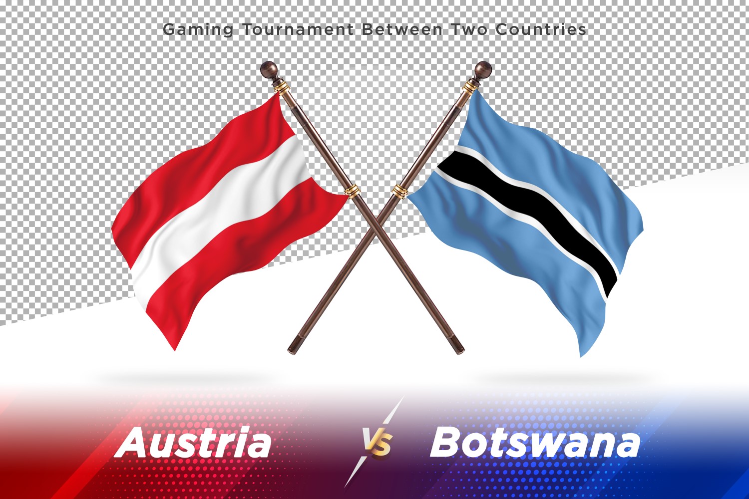 Austria versus Botswana Two Flags