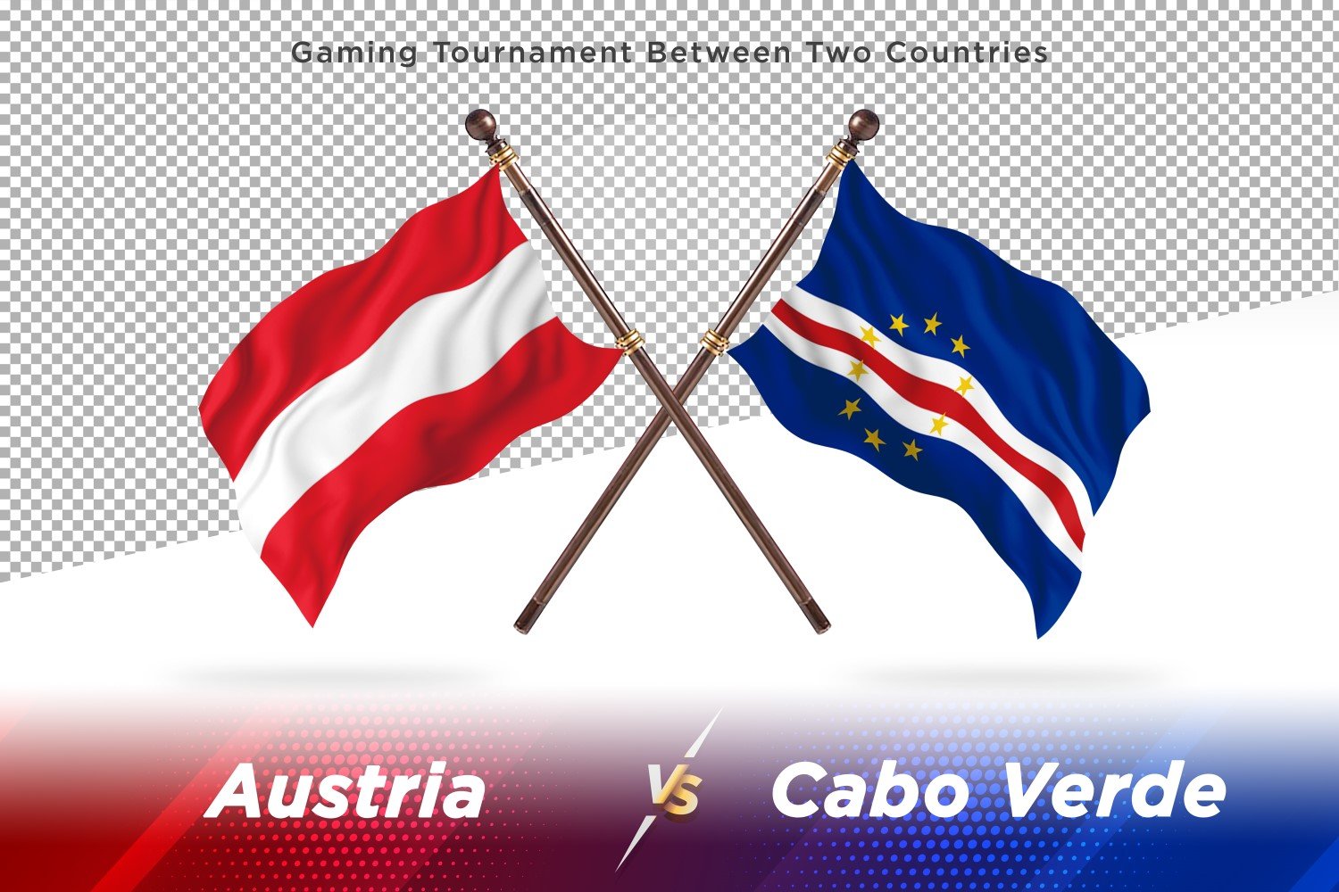 Austria versus Cabo Verde Two Flags