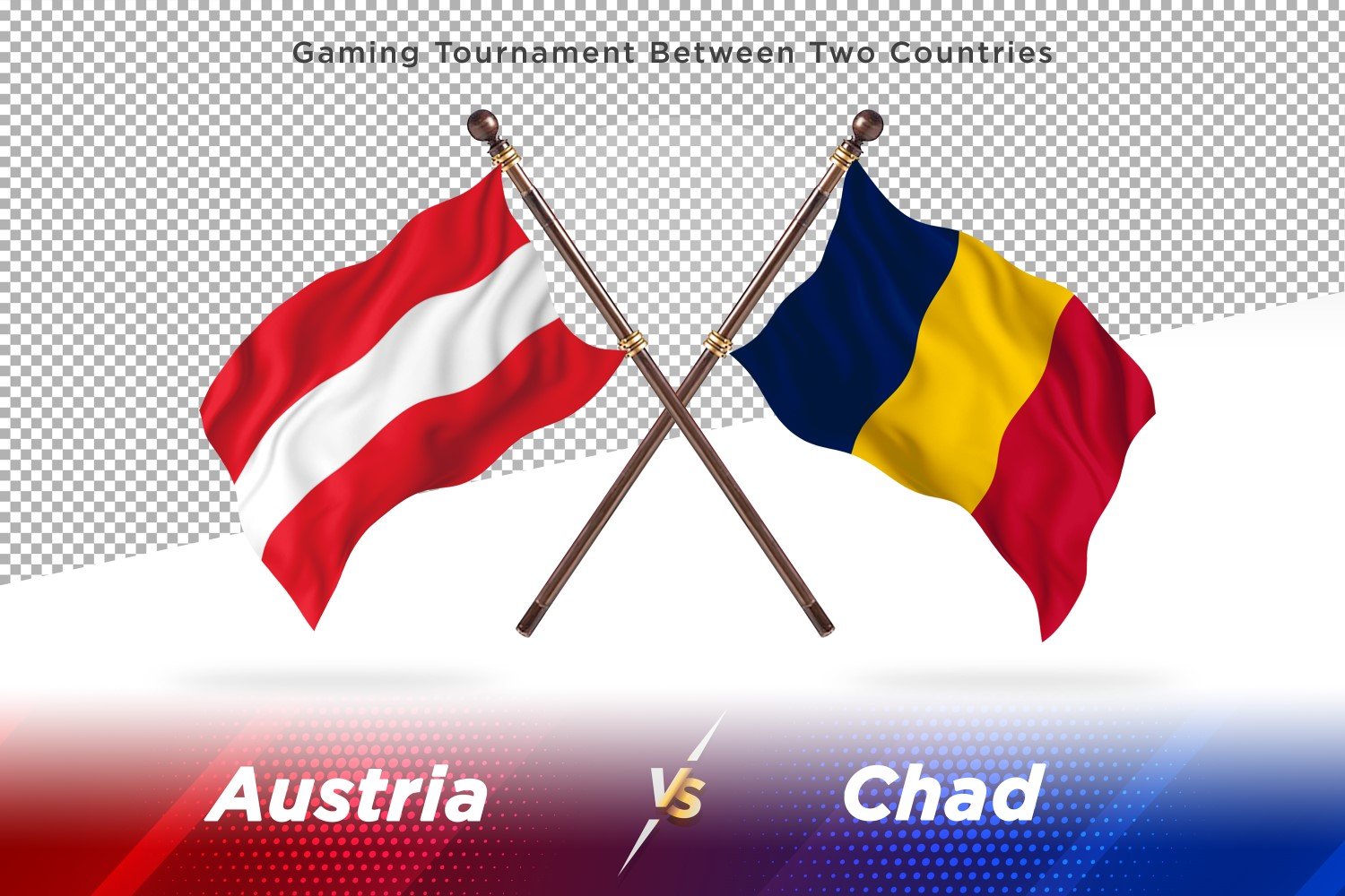 Austria versus chad Two Flags