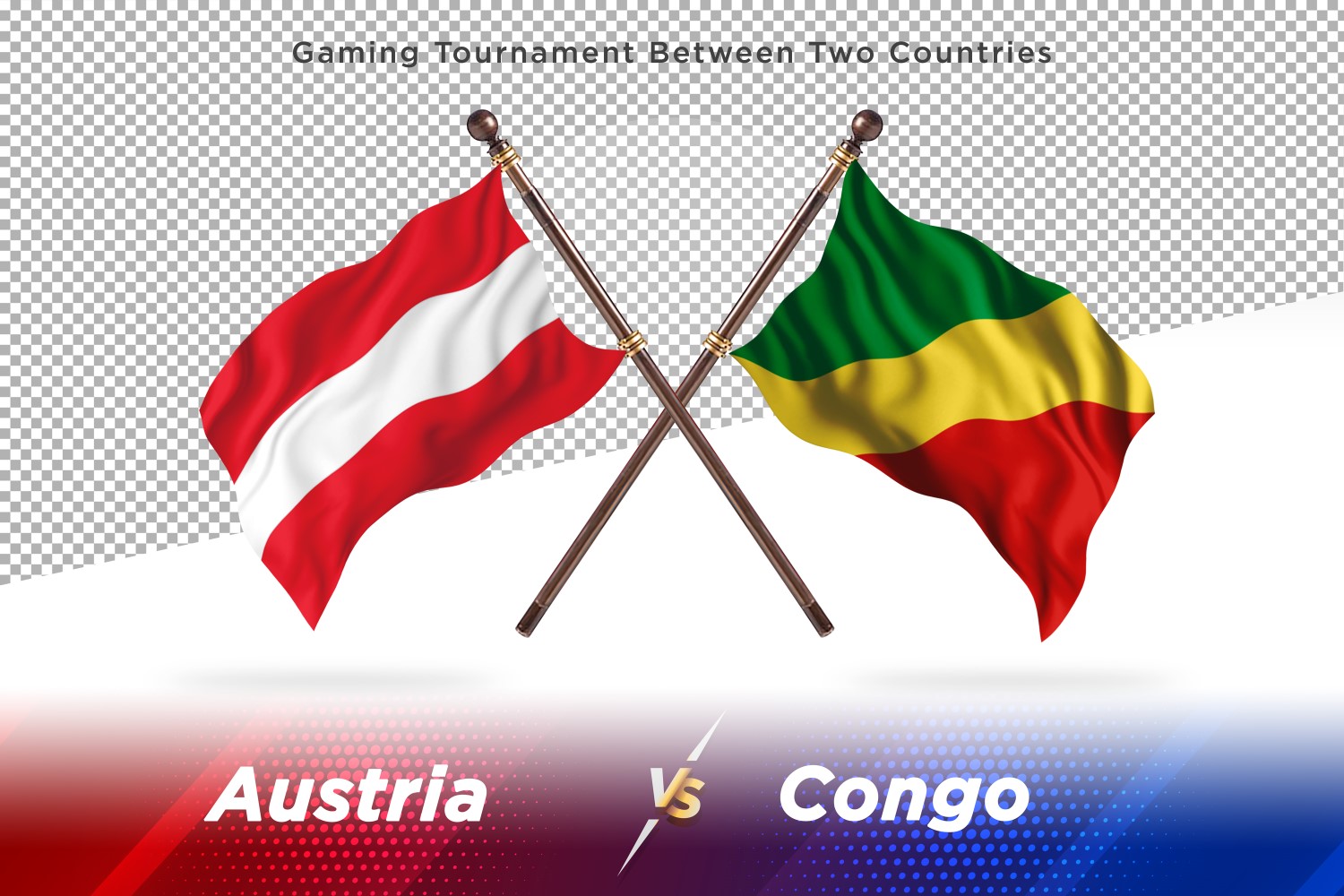 Austria versus Congo Two Flags