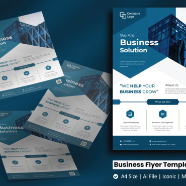 Template Flyer Corporate Identity 198064