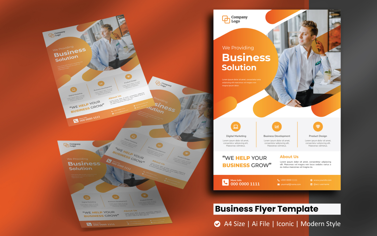 Business Agency Sphere Flyer Corporate Identity Template