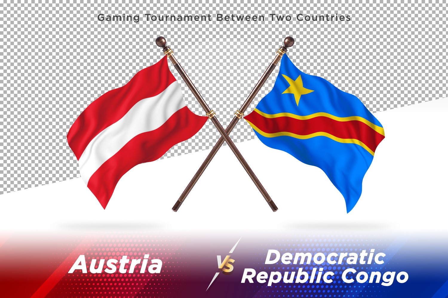 Austria versus democratic republic of the Congo Two Flags