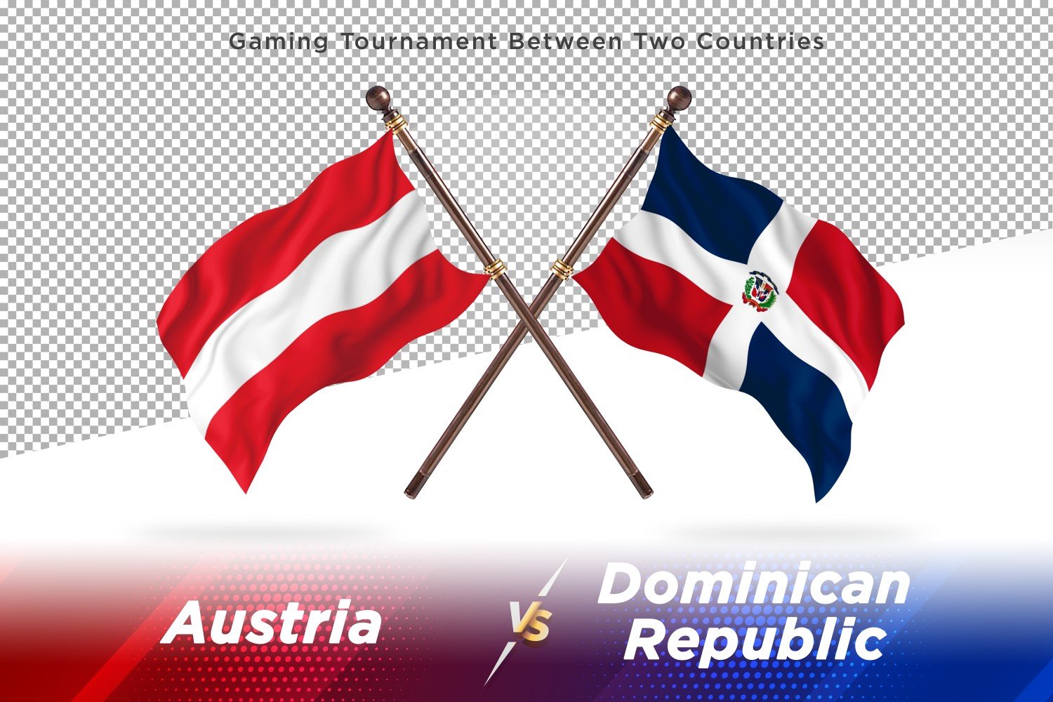 Austria versus Dominican republic Two Flags