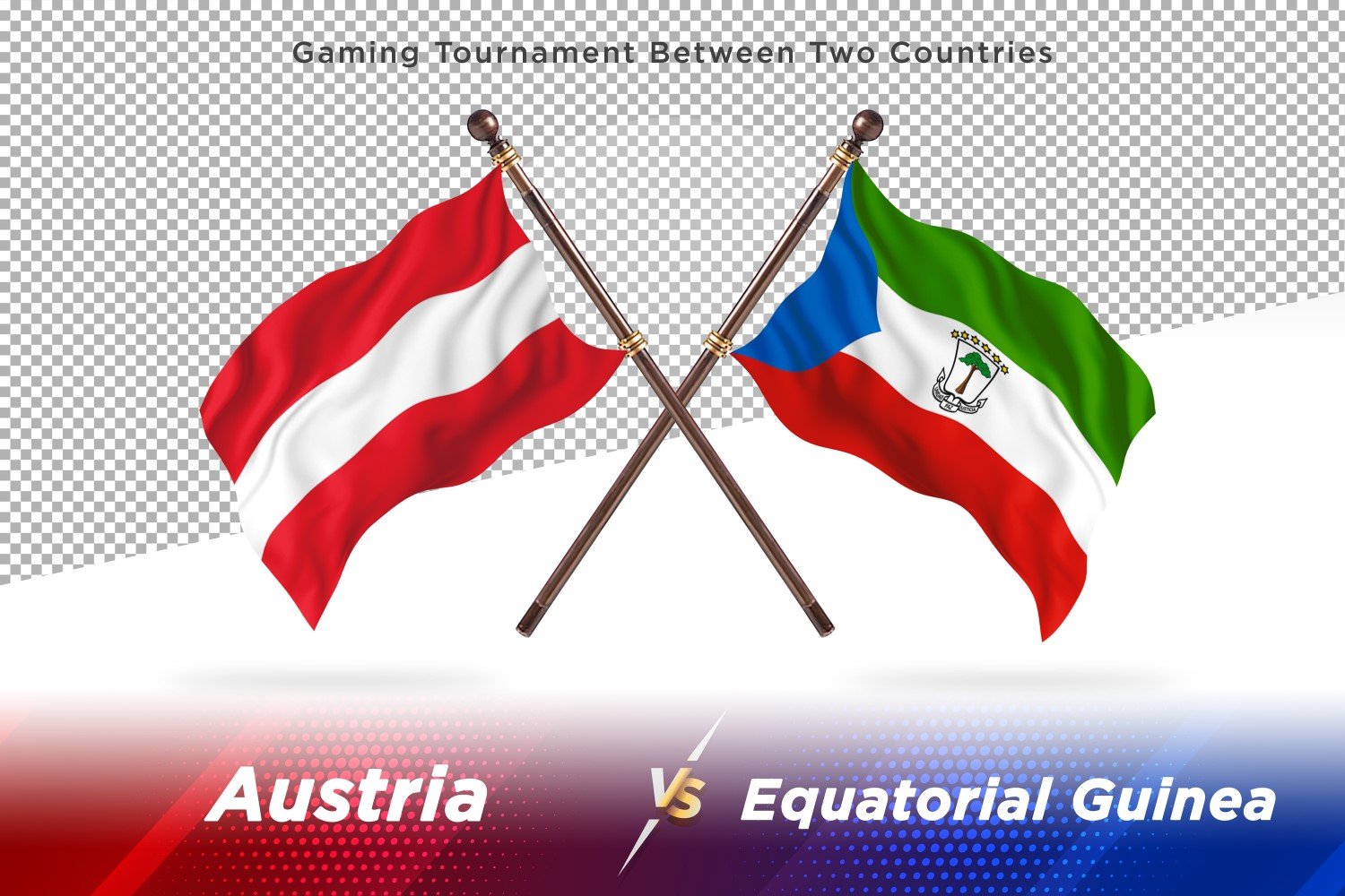 Austria versus equatorial guinea Two Flags