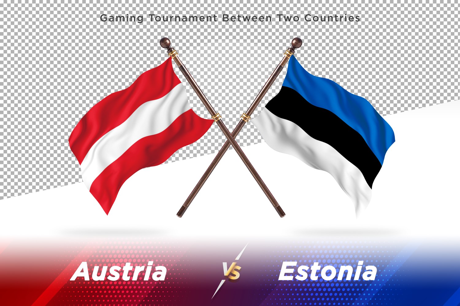 Austria versus Estonia Two Flags