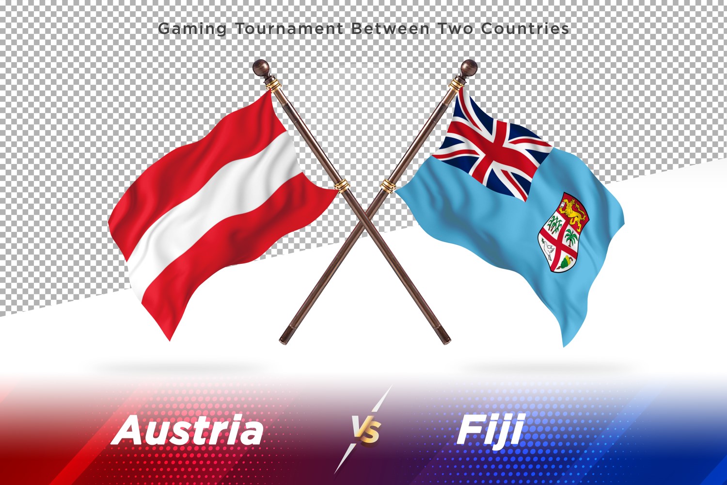 Austria versus Fiji Two Flags