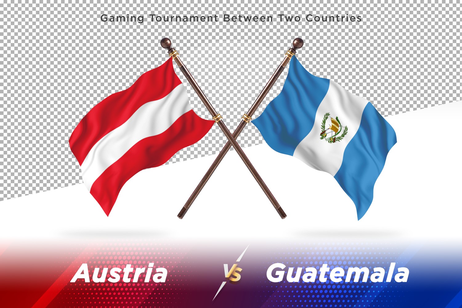 Austria versus Guatemala Two Flags