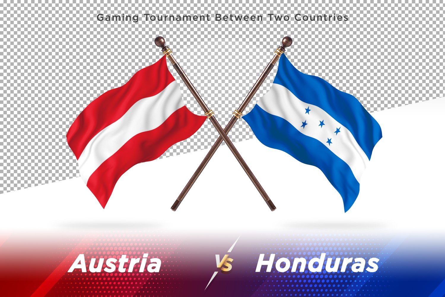 Austria versus Honduras Two Flags