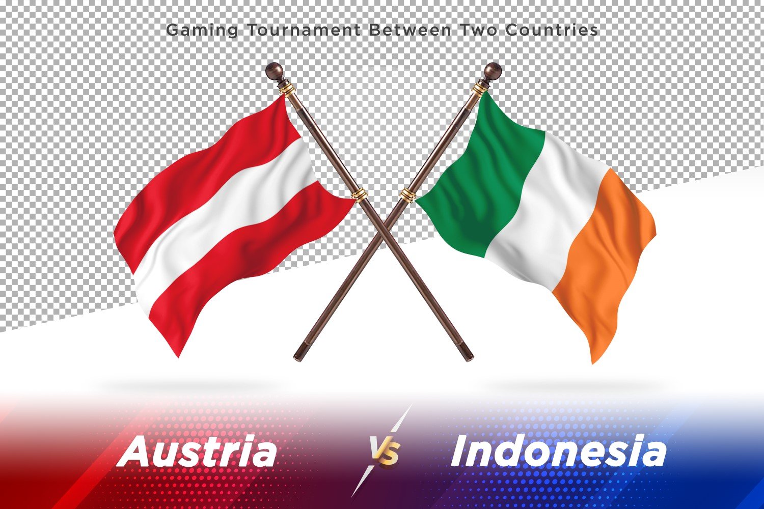 Austria versus India Two Flags