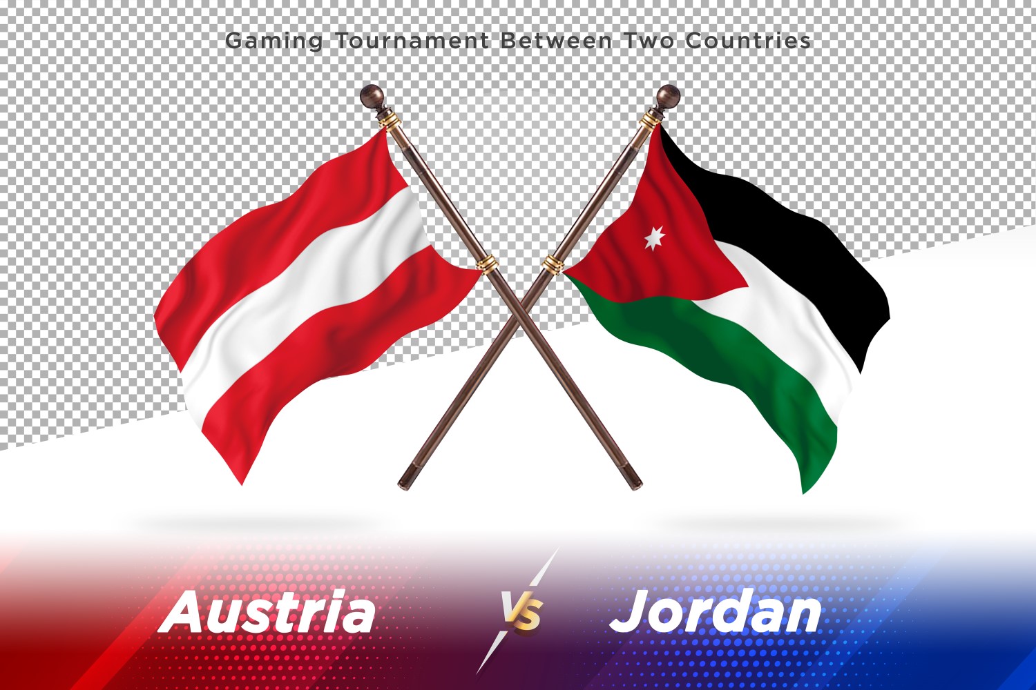 Austria versus Jordan Two Flags