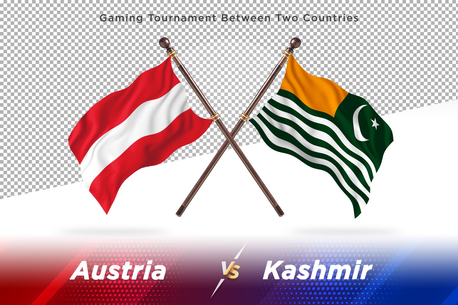 Austria versus Kashmir Two Flags