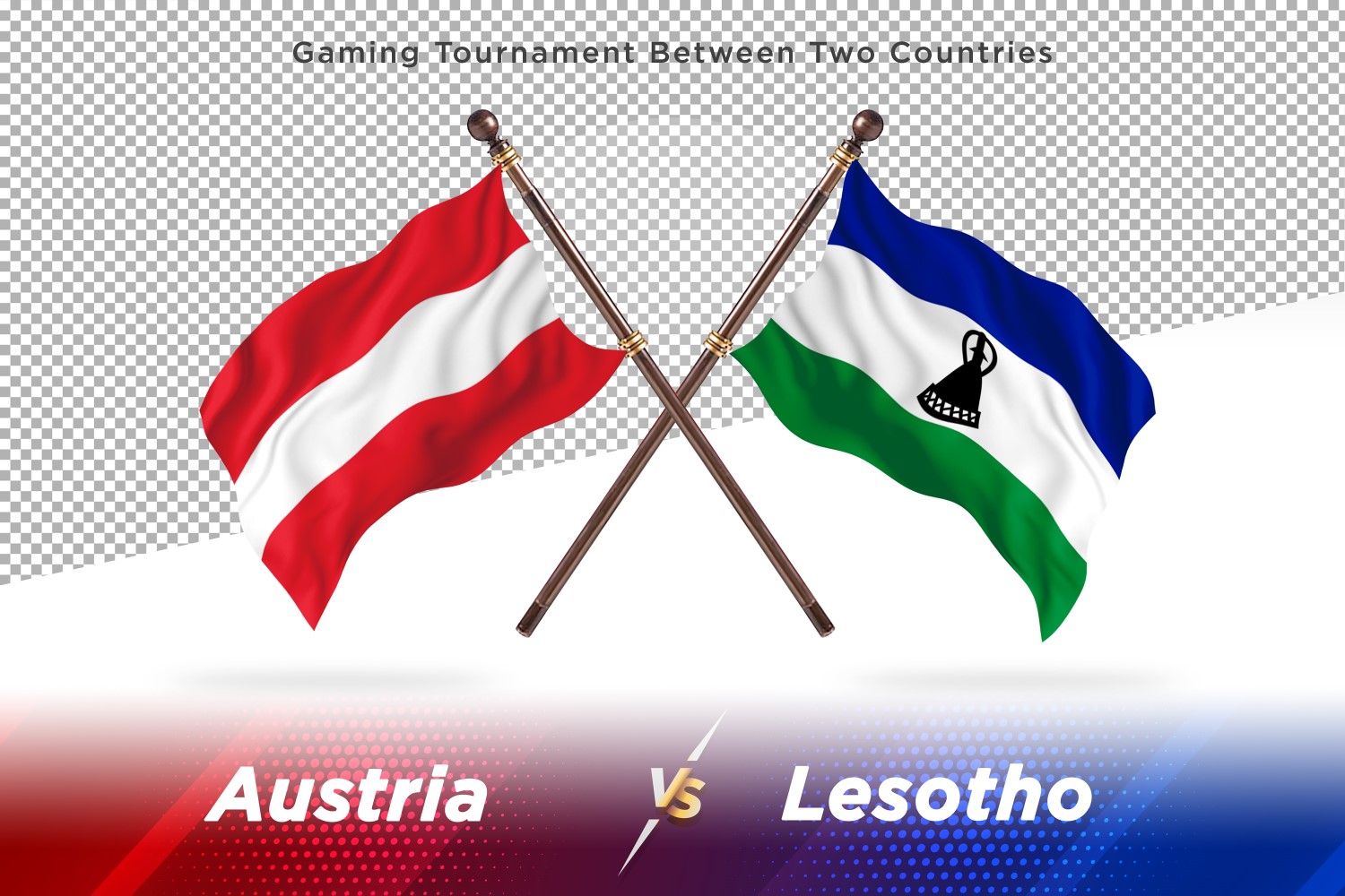 Austria versus Lesotho Two Flags