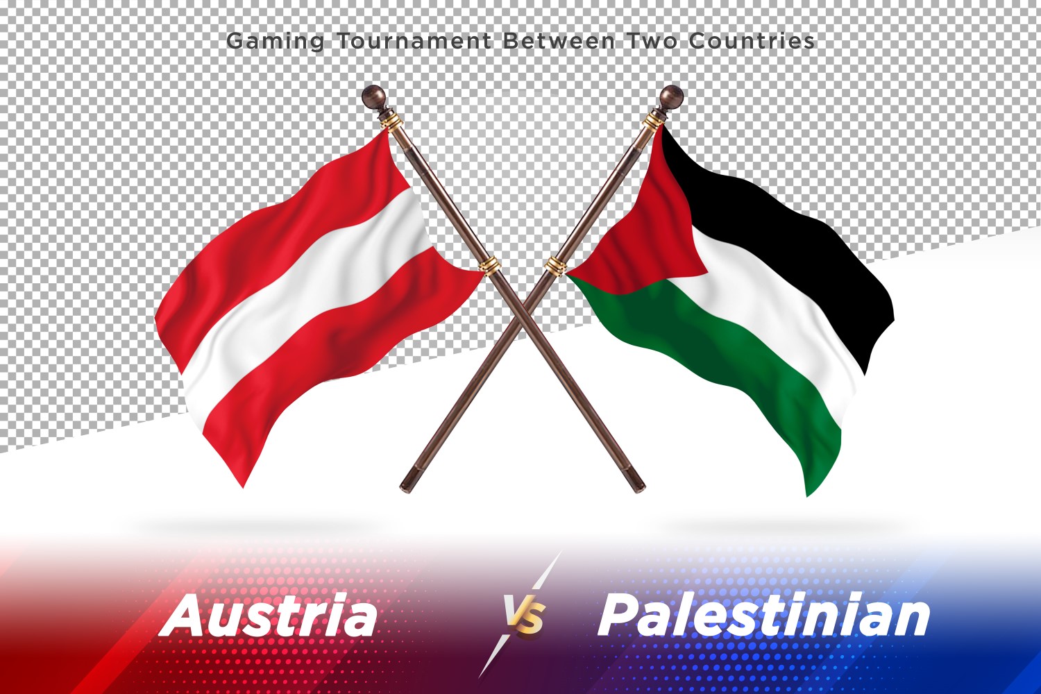 Austria versus Palestinian Two Flags