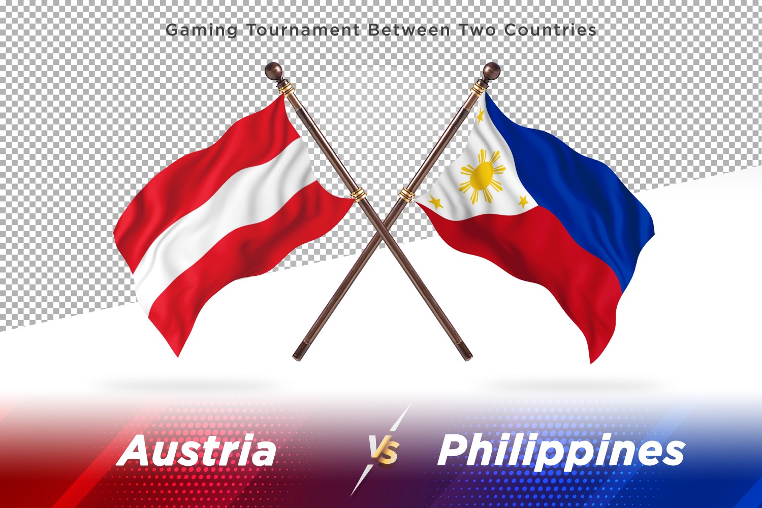 Austria versus Philippines Two Flags