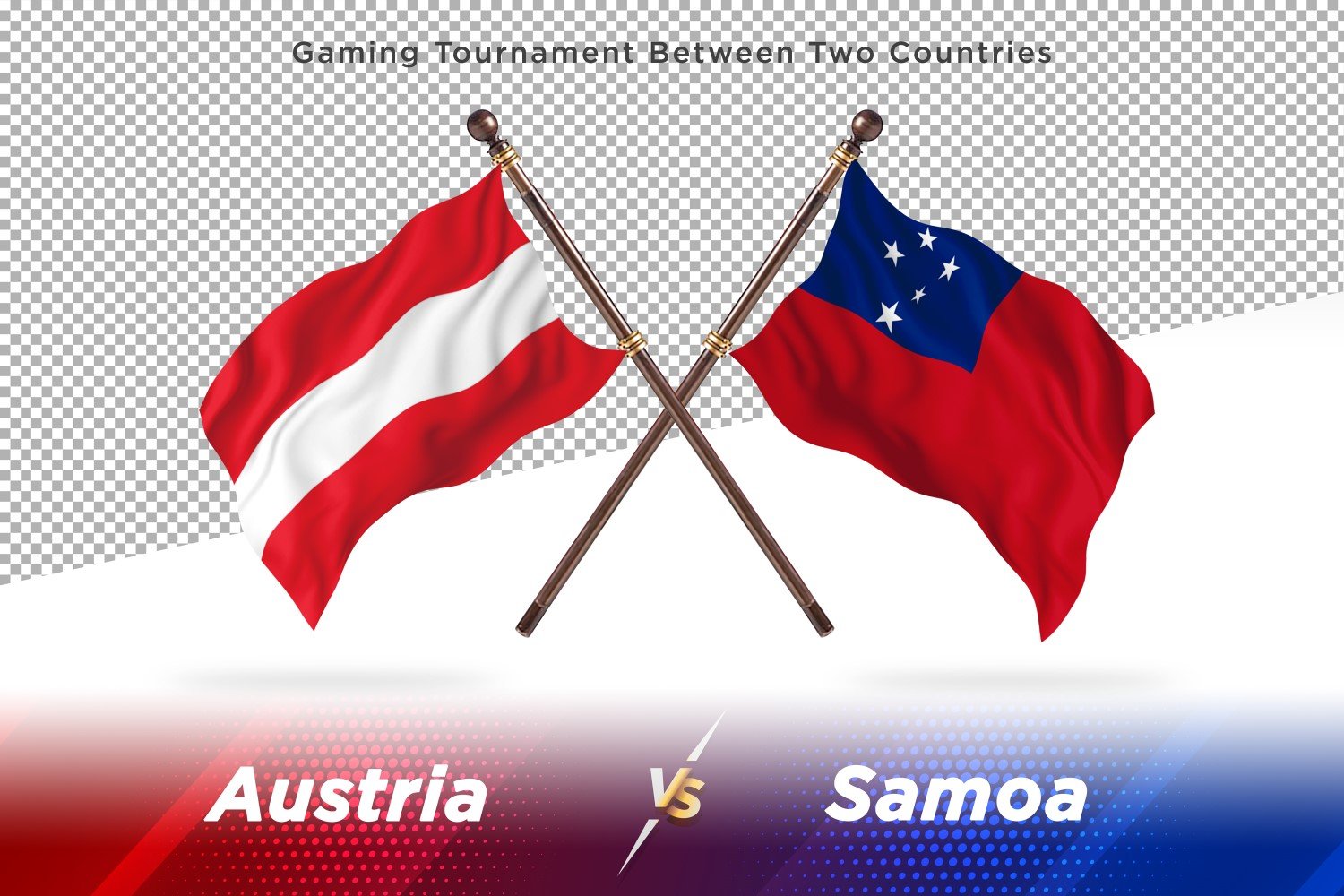 Austria versus Samoa Two Flags