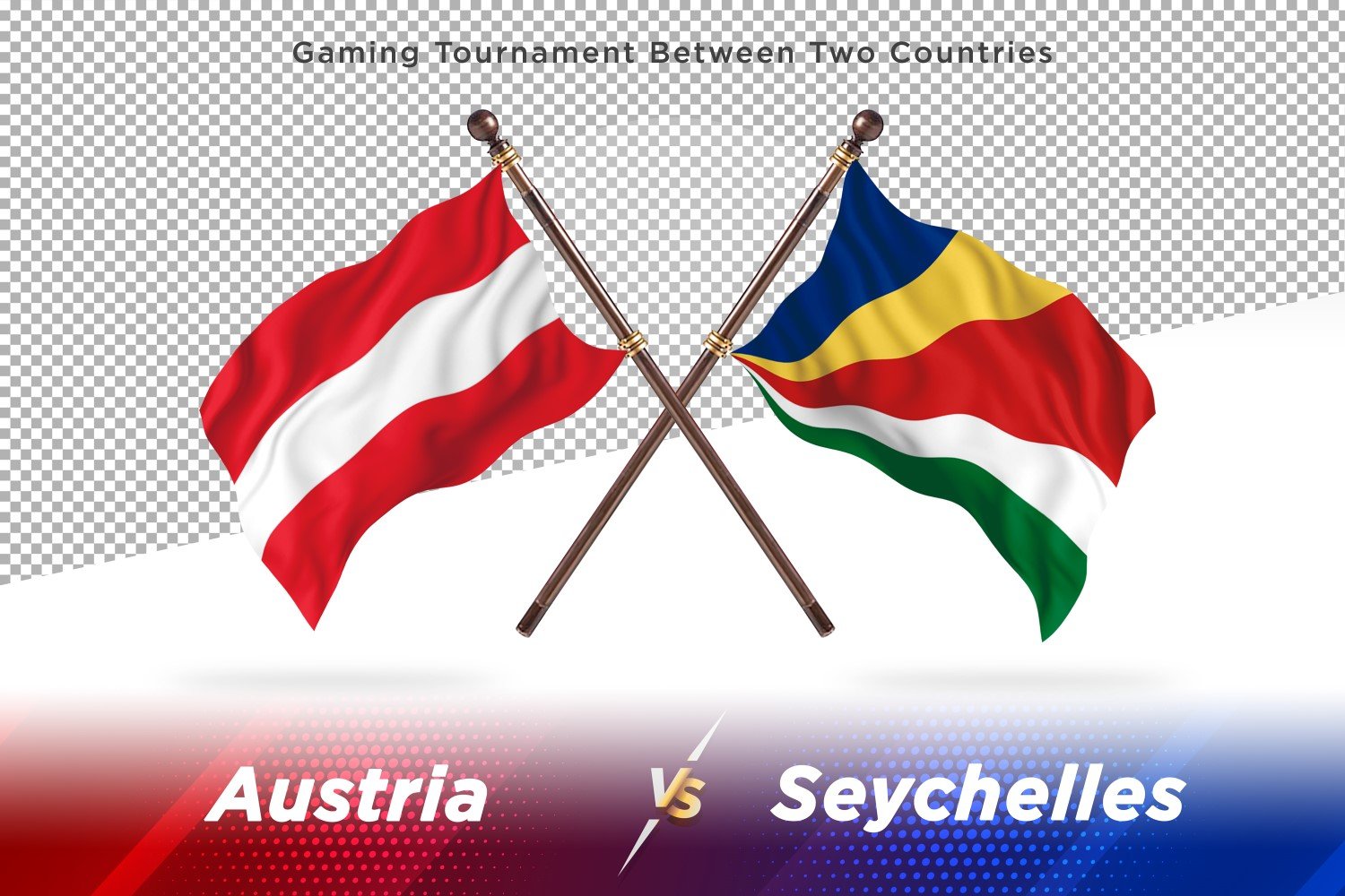 Austria versus Seychelles Two Flags