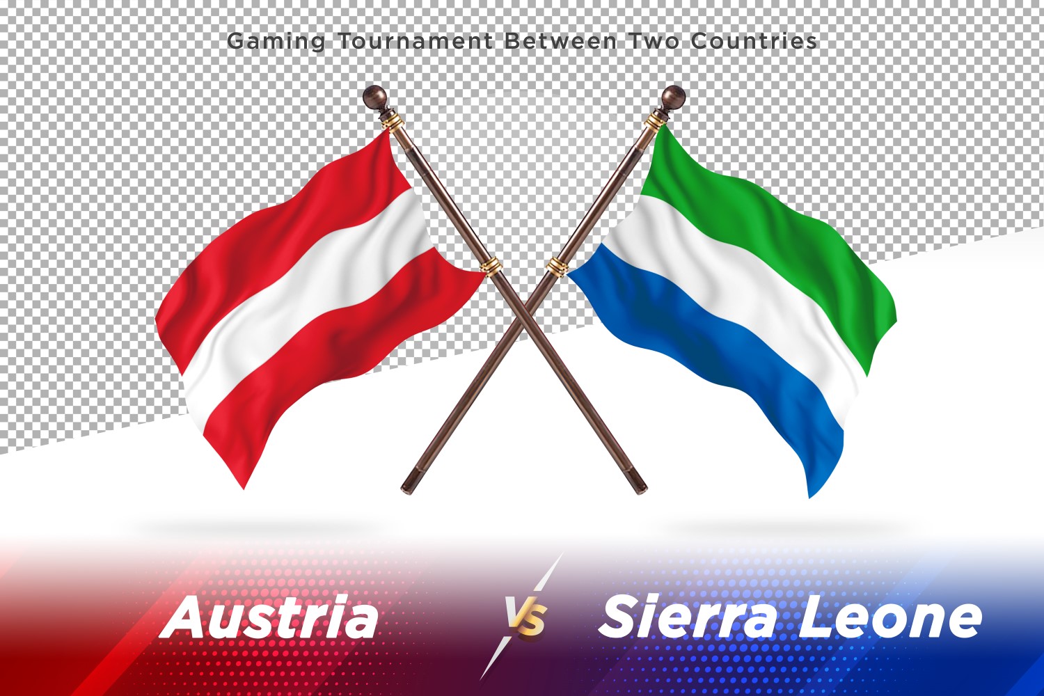 Austria versus sierra Leone Two Flags