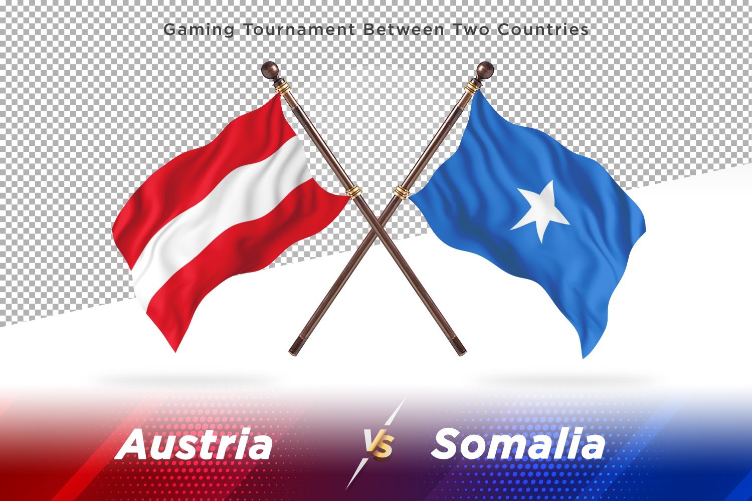 Austria versus Somalia Two Flags