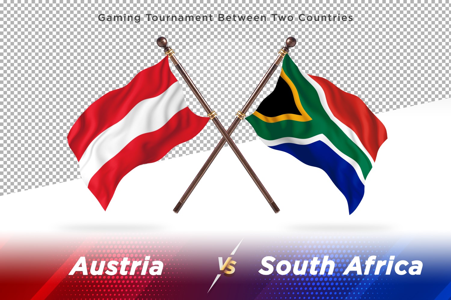 Austria versus south Africa Two Flags