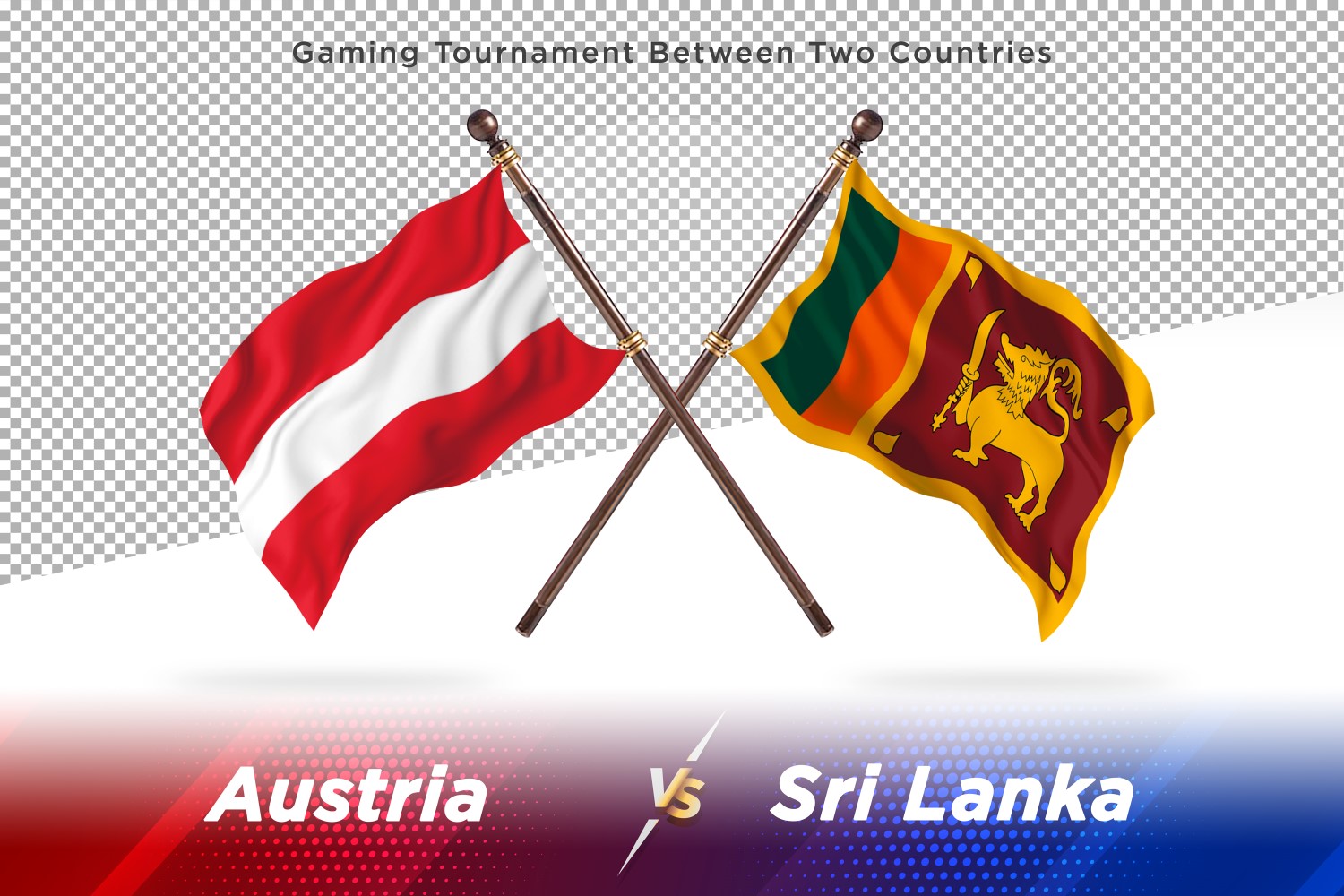 Austria versus Sri Lanka Two Flags