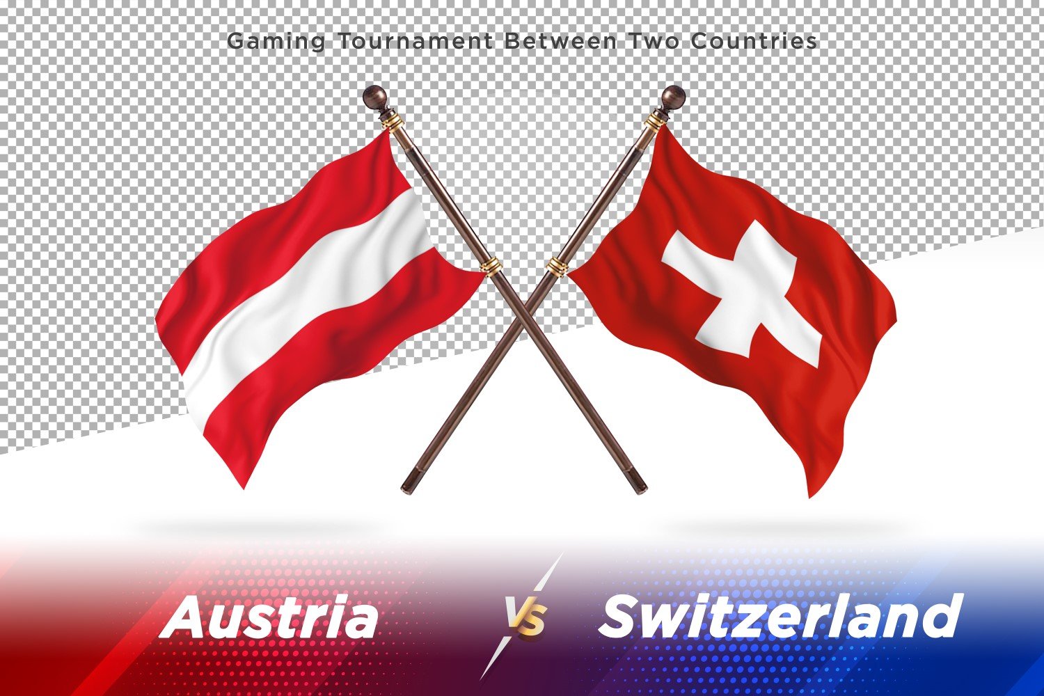 Austria versus Switzerland Two Flags