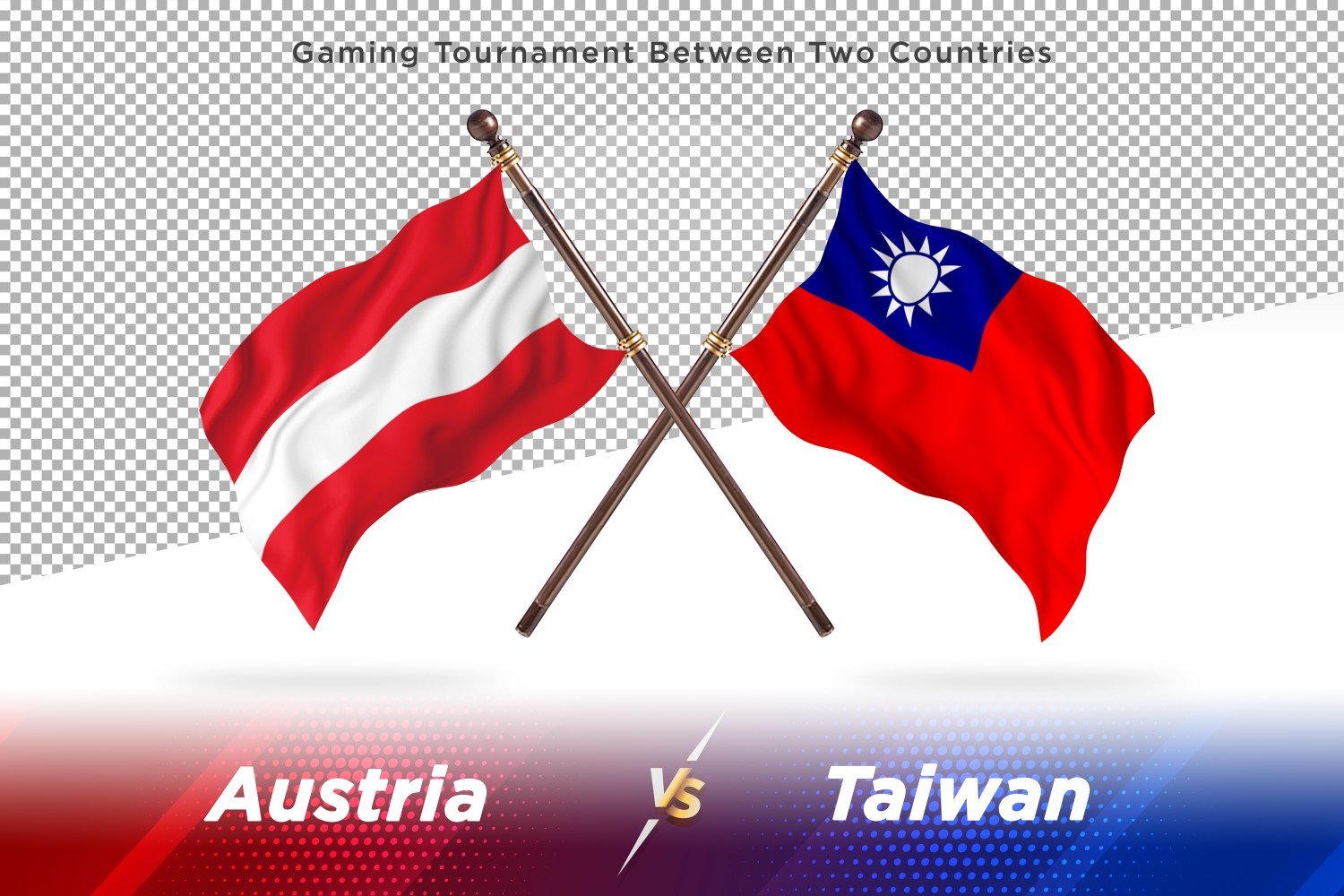 Austria versus Taiwan Two Flags