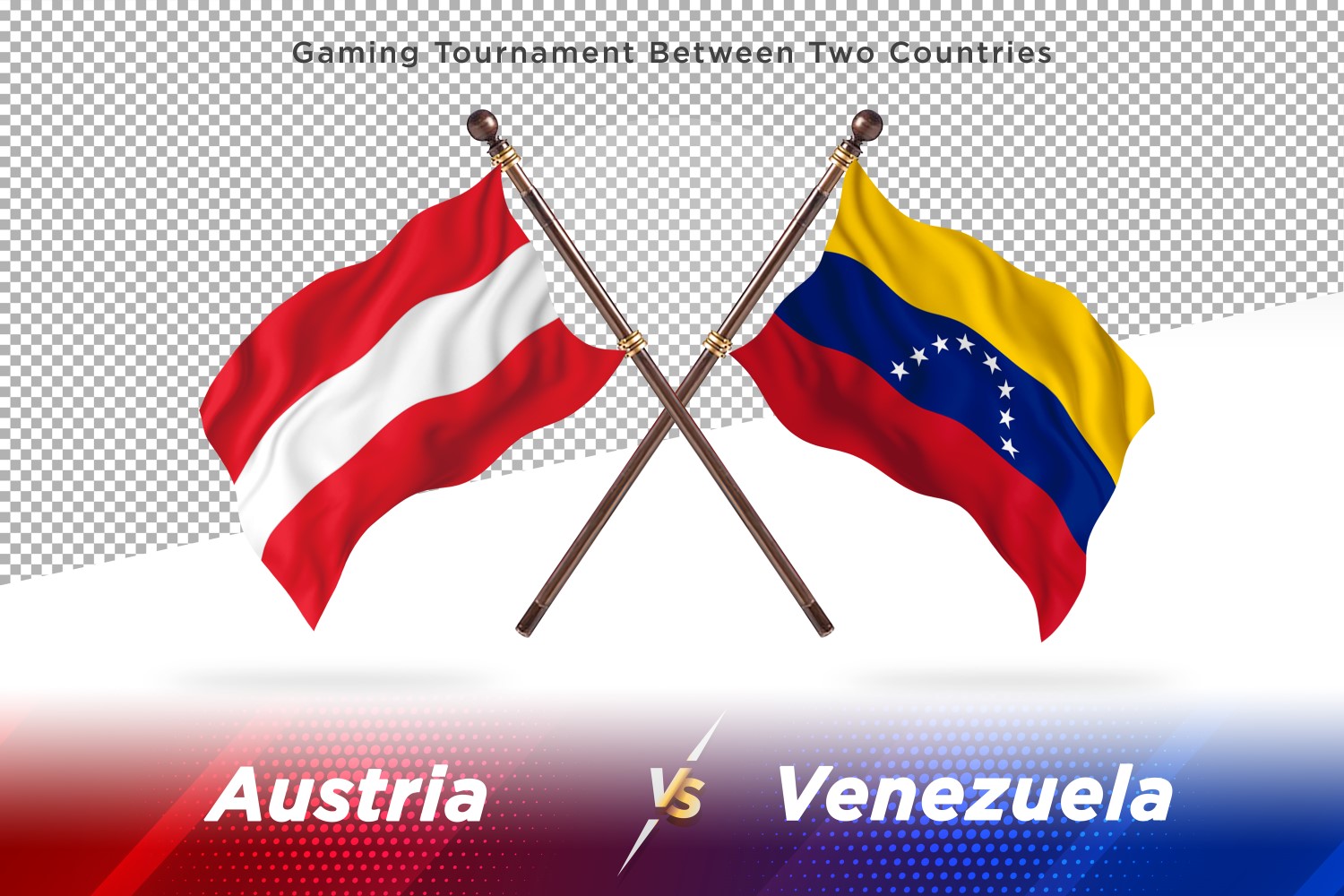 Austria versus Venezuela Two Flags