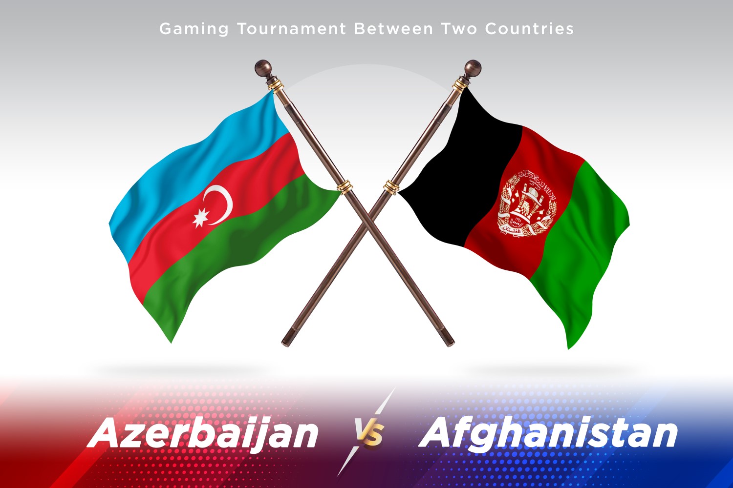 Azerbaijan versus Afghanistan Two Flags