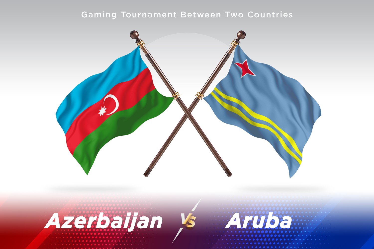 Azerbaijan versus Aruba Two Flags