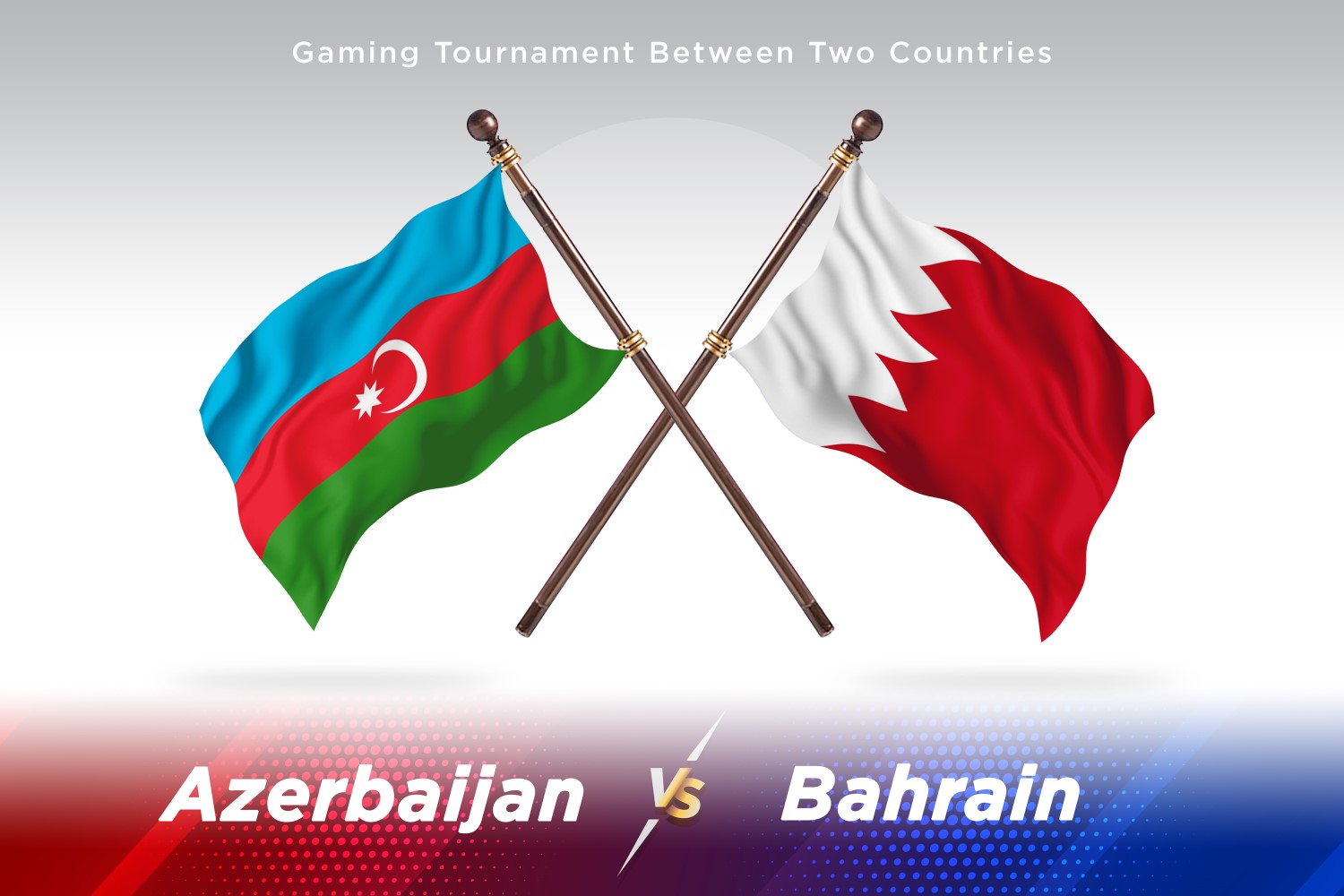 Azerbaijan versus Bahrain Two Flags