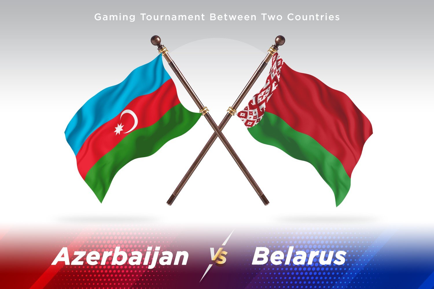 Azerbaijan versus Belarus Two Flags