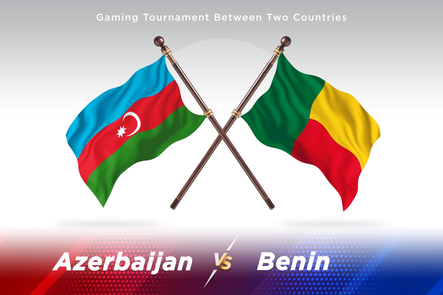 Azerbaijan versus Bhutan Two Flags