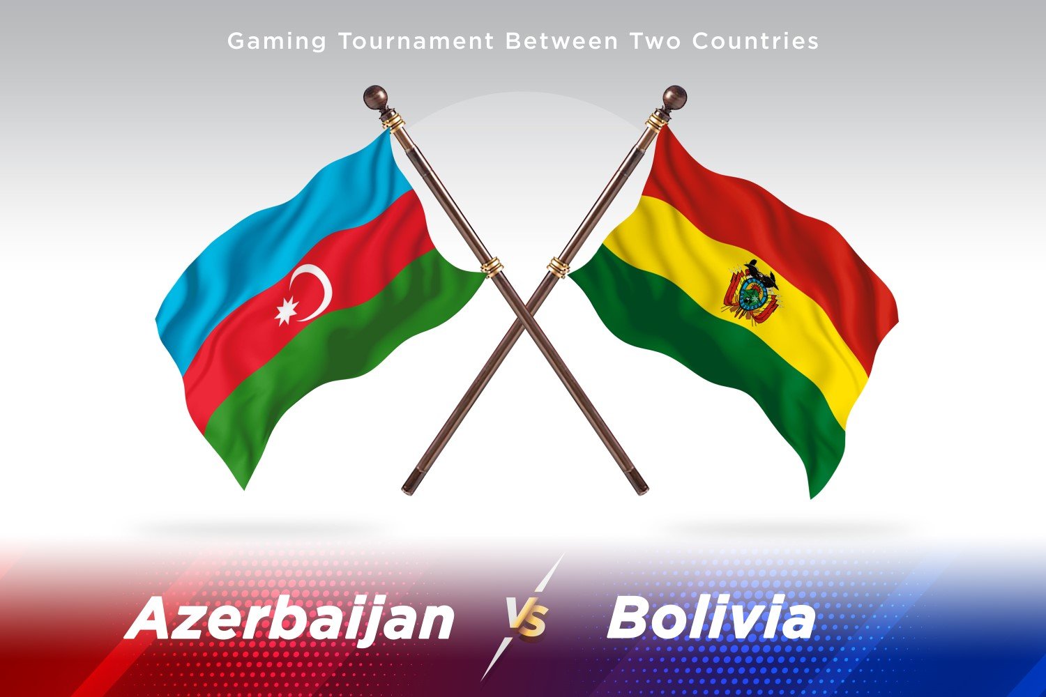 Azerbaijan versus Bolivia Two Flags