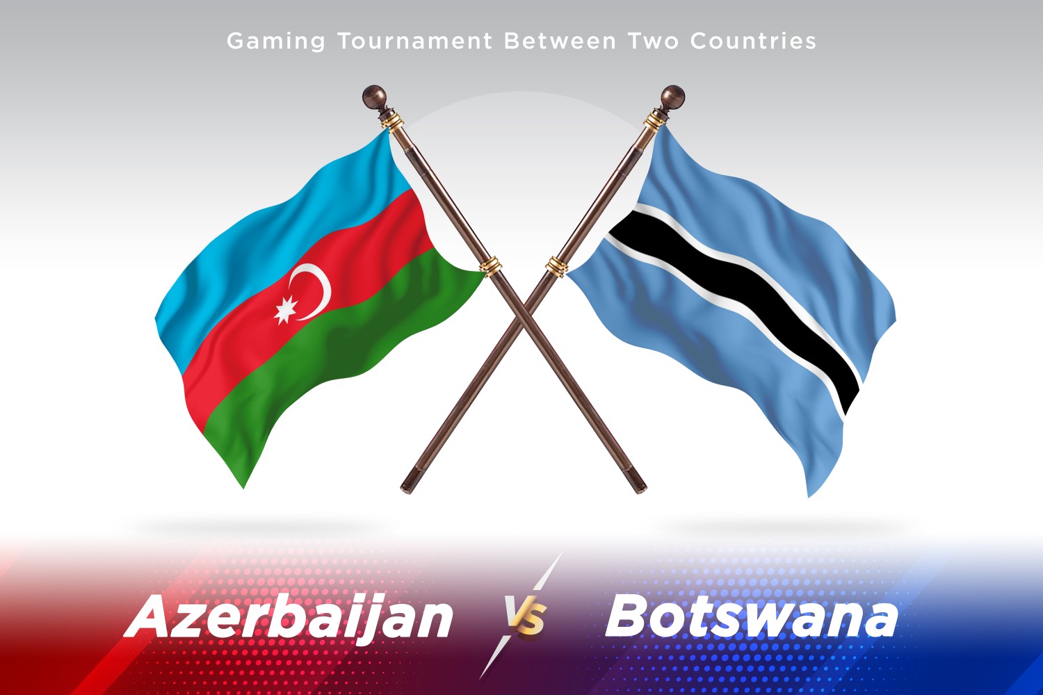 Azerbaijan versus Botswana Two Flags