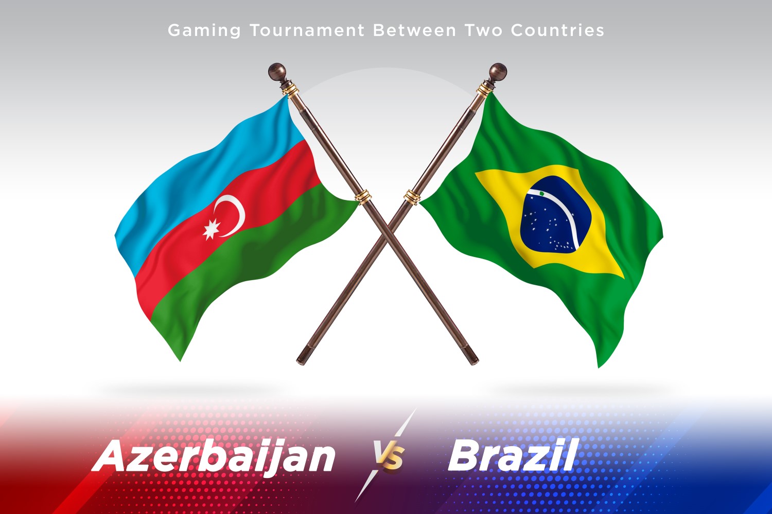 Azerbaijan versus brazil Two Flags